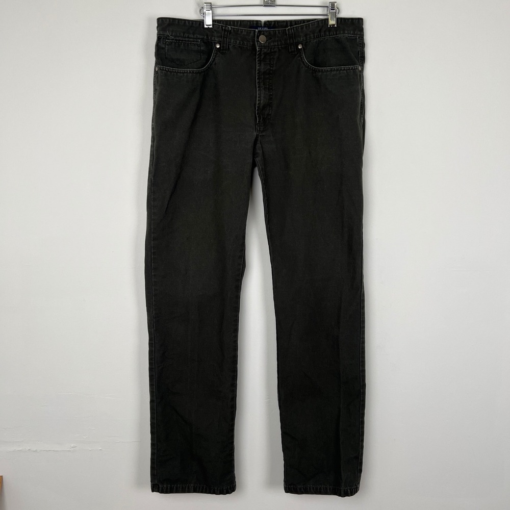 BLUE Saks Fifth Avenue Men's Pants Charcoal Gray Size 36x34‎ Casual Straight Leg